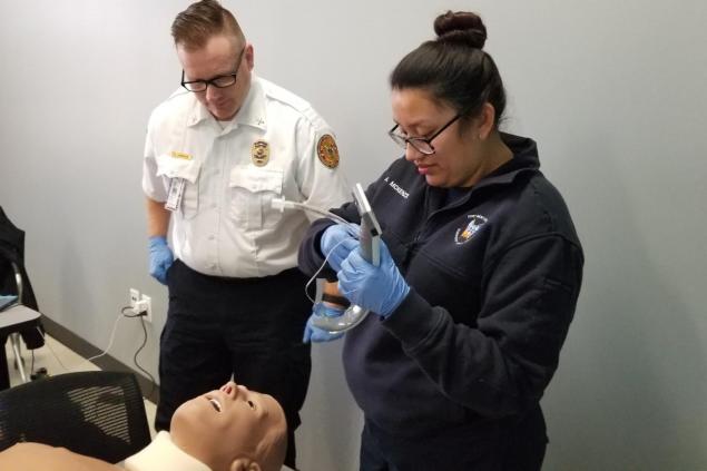 Employees training in self-defense